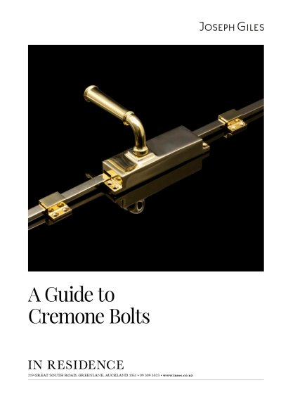 Joseph Giles - Guide to Cremone Bolts 2022