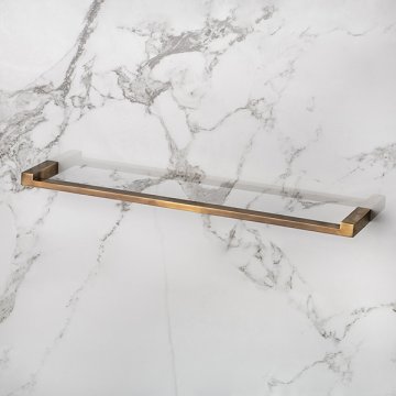 Cut solid brass towel rail