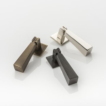 Square tapered drop solid brass swing cabinet pull