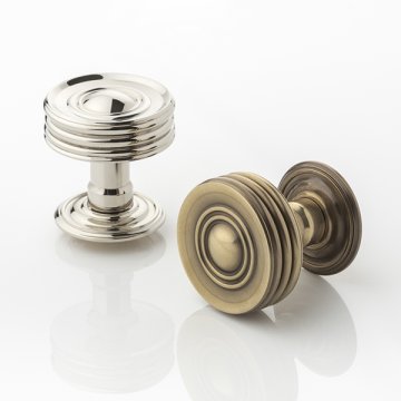 Remmington solid brass door knob with ornate rose