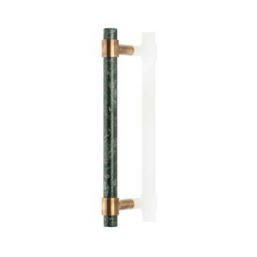 Collett solid brass & marble door pull