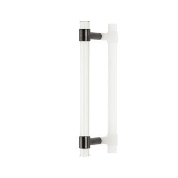 Collett solid brass & glass door pull