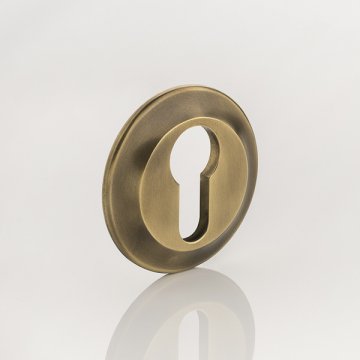 Solid brass euro cylinder profile tapered escutcheon