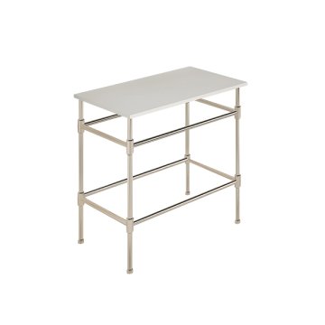 Contemporary 4 leg freestanding basin stand for benchtop. Stepped feet. W750 x D480 x H880