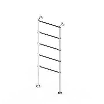 Ornate floor mounted towel warmer 525W x 1775H x 138D
