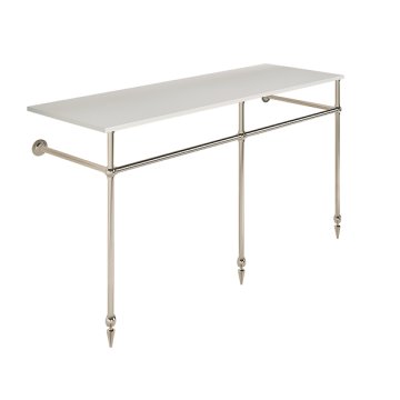 Traditional 3 leg double basin stand for benchtop. Pointed feet. W1500 x D540 x H880
