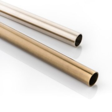 Solid brass round hanging rail