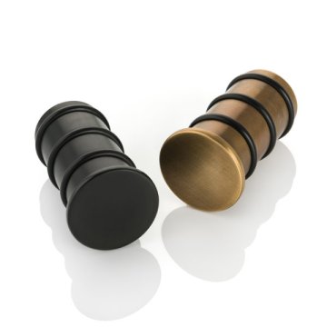 Solid brass end cap for round hanging rail