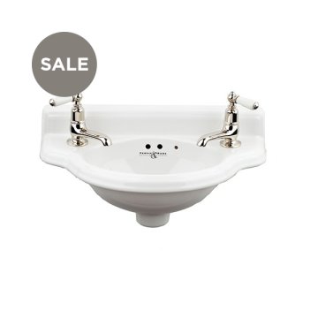 Victorian 520mm basin 2 tap holes