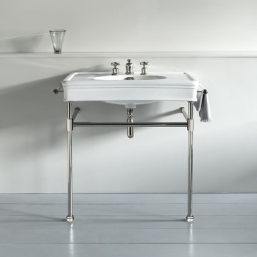 Lonsdale 860mm large basin with rail mount holes on basin stand