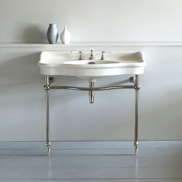 Paris 1020mm basin on basin stand. Zero, one or three tap holes.