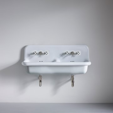 Rockwell double wall hung basin 1200mm in White or Black