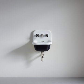 Rockwell small wall hung basin 420mm in White or Black