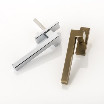 Cube solid brass espagnolette window handle