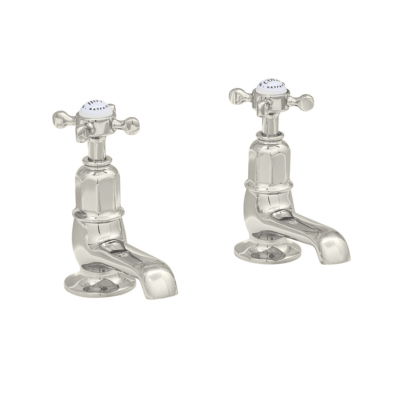 Pillar basin tap set with crossheads