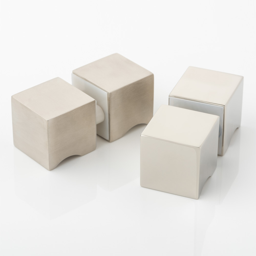 Cube solid brass shower door knobs