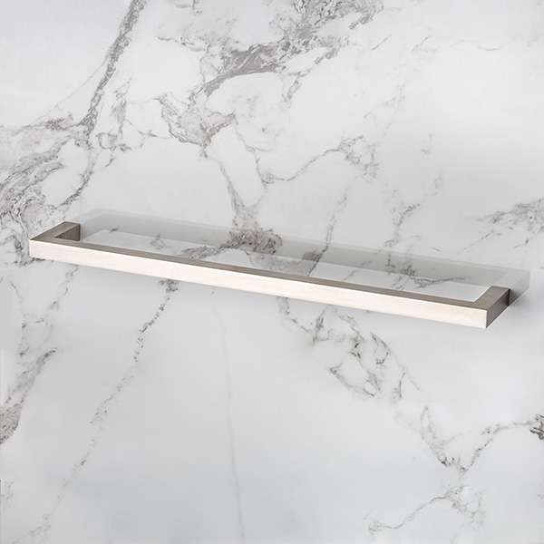 Cube solid brass towel rail