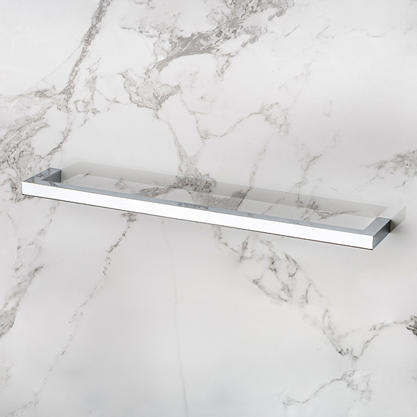 Cube solid brass towel rail