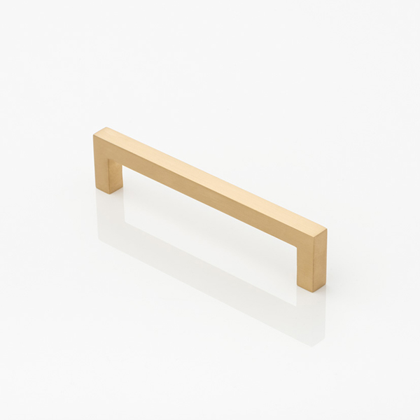 Cube solid brass cabinet handle