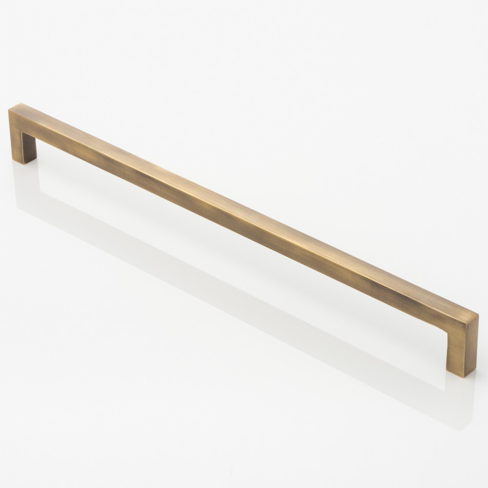 Cube solid brass cabinet handle
