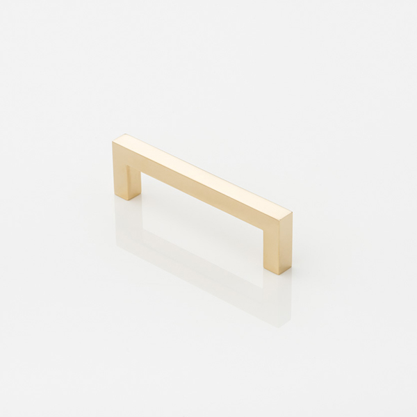 Cube solid brass cabinet handle