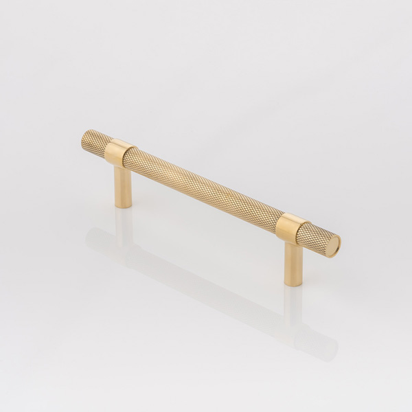 Montgomery solid brass cabinet handle with diamond knurl