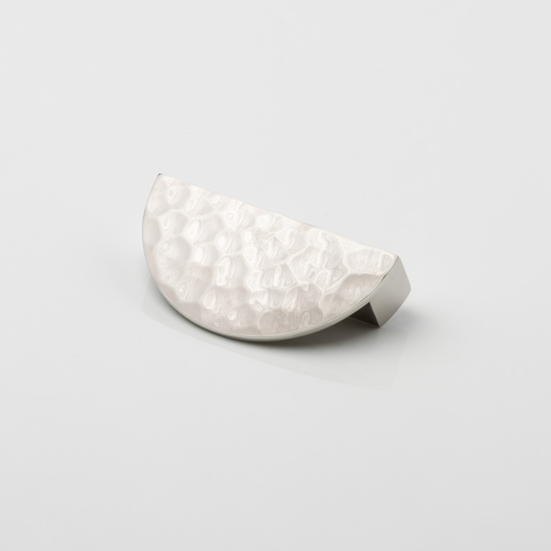 Hammered semi circular cabinet handle