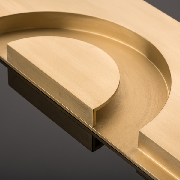 KH Dot solid brass recessed cabinet handle