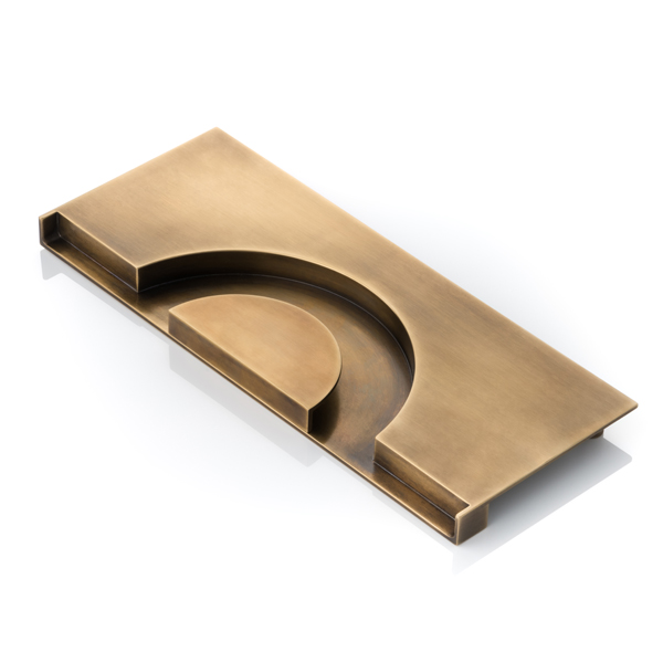 KH Dot solid brass recessed cabinet handle