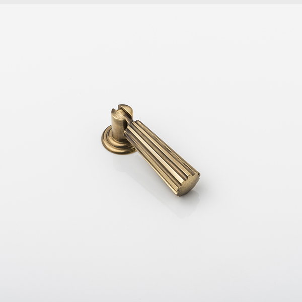 Fluted drop solid brass swing cabinet pull