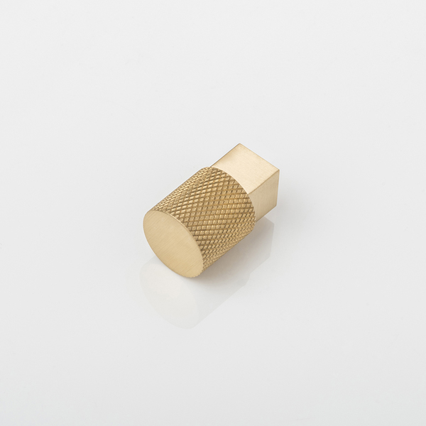 Ashworth solid brass cabinet pull with diamond knurl