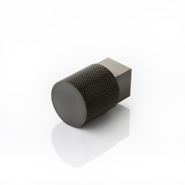 Ashworth solid brass cabinet pull with diamond knurl