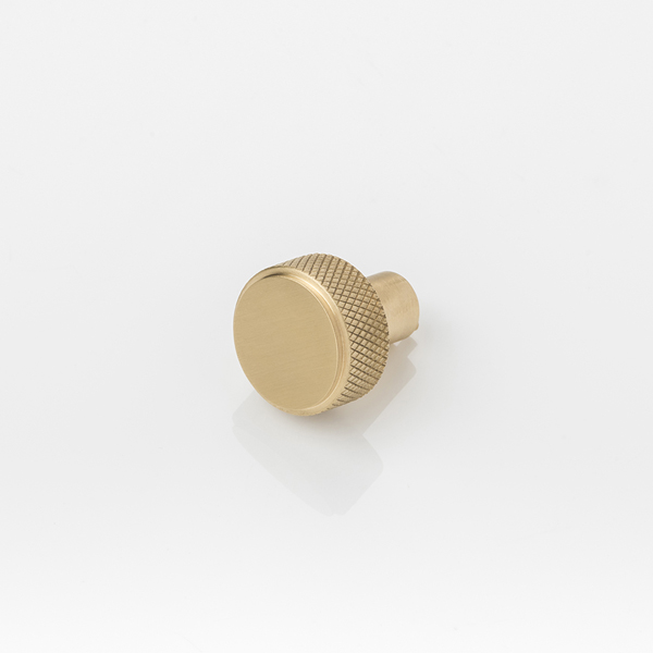 Montgomery solid brass cabinet pull with diamond knurl