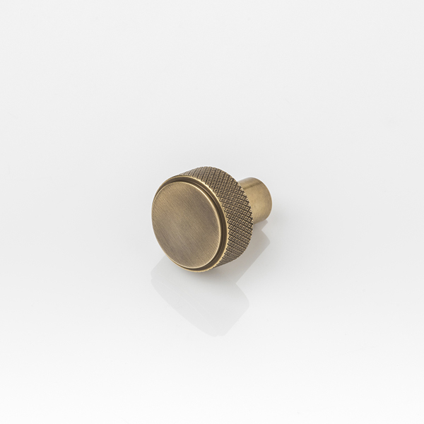 Montgomery solid brass cabinet pull with diamond knurl