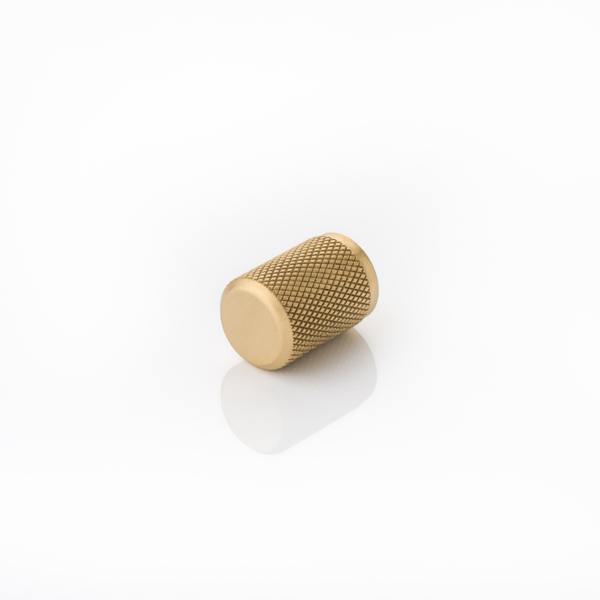Volume solid brass cabinet pull with diamond knurl