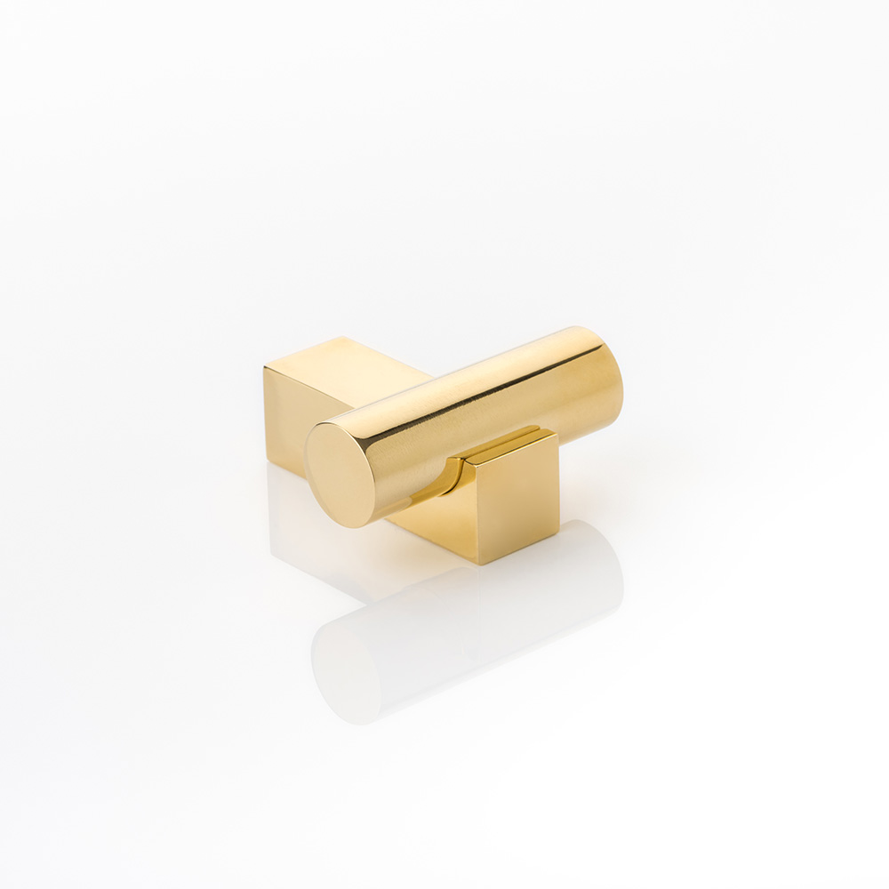 KH Intersect solid brass cabinet pull