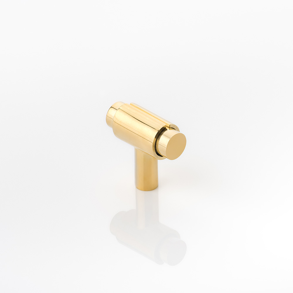 KH Clasp solid brass T-bar cabinet pull