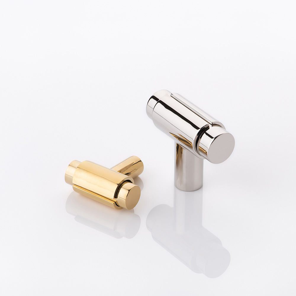 KH Clasp solid brass T-bar cabinet pull