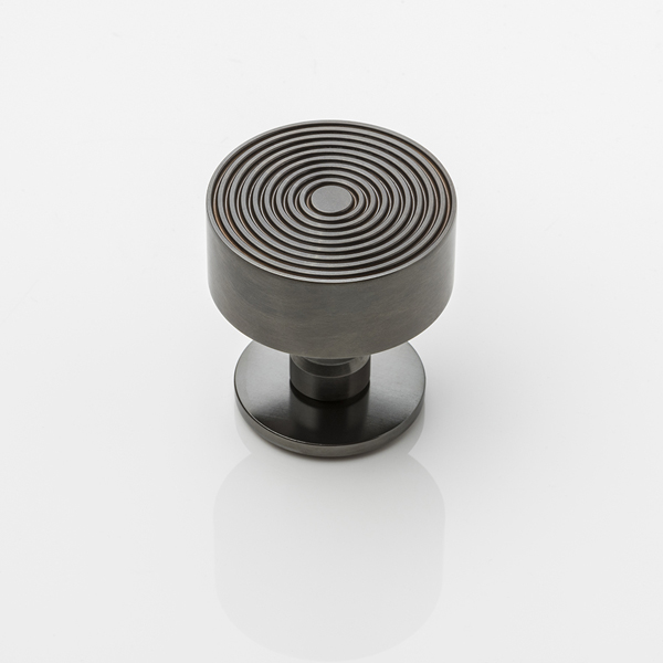 Fowler solid brass door knob with round rose