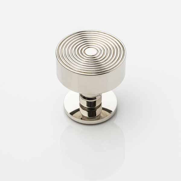 Fowler solid brass door knob with round rose