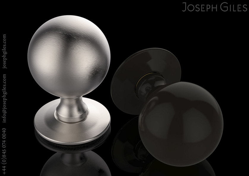 Durham solid brass door knob with tapered rose