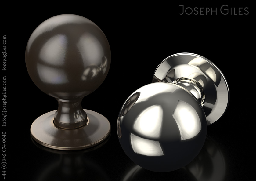 Durham solid brass door knob with tapered rose