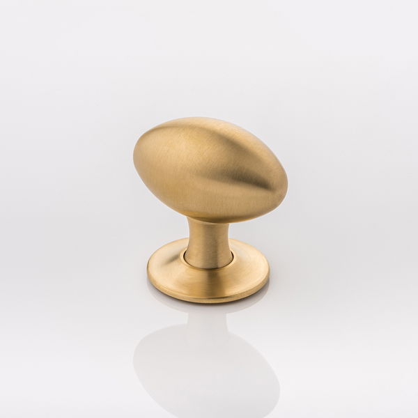 Albert solid brass door knob with tapered rose
