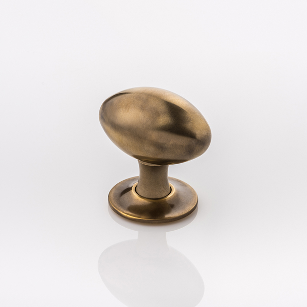 Albert solid brass door knob with tapered rose