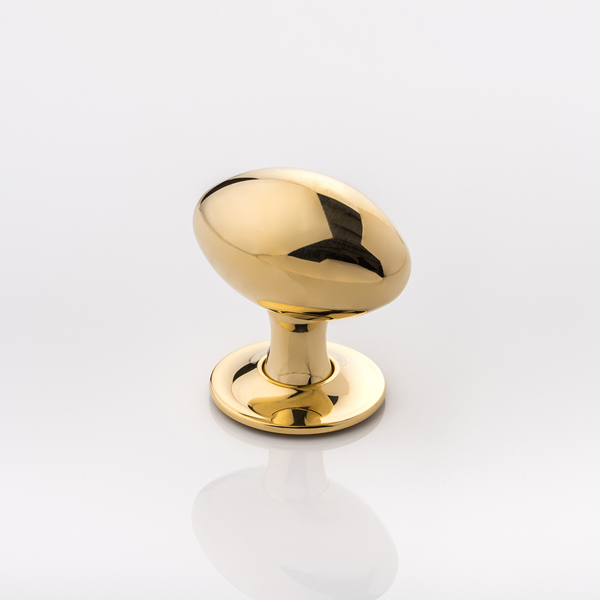Albert solid brass door knob with tapered rose
