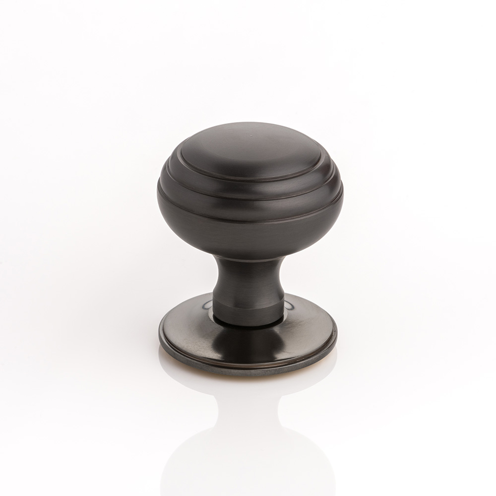 Henley solid brass door knob with traditional rose