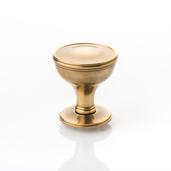 Darlington II solid brass door knob with traditional rose