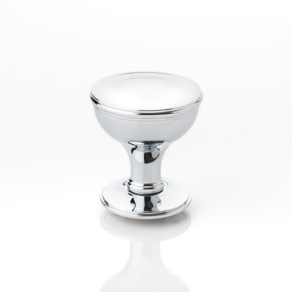 Darlington II solid brass door knob with traditional rose