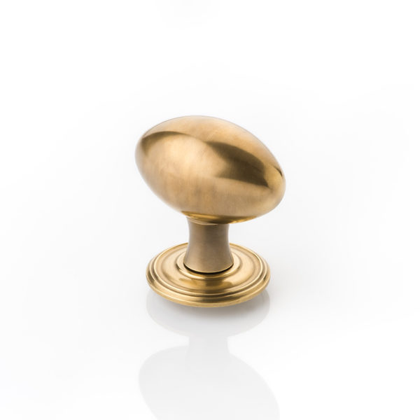 Albert II solid brass door knob with ornate rose