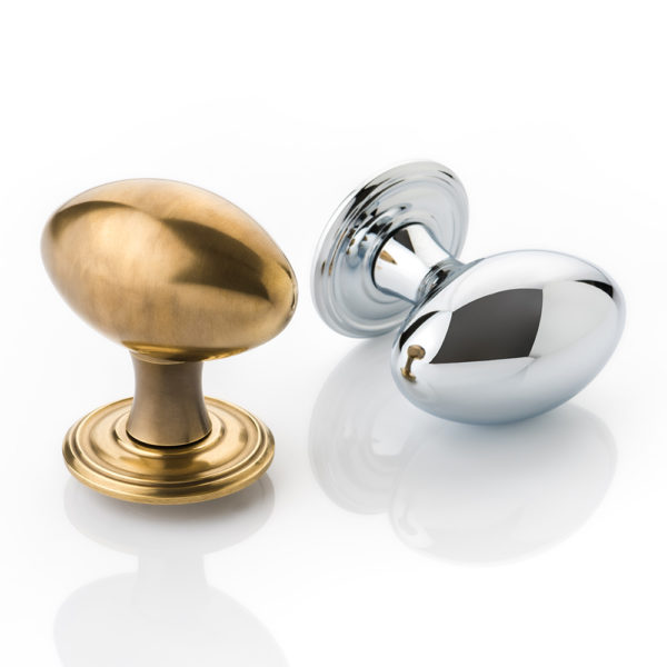 Albert II solid brass door knob with ornate rose